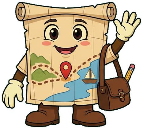 Atlas, a folded paper map character